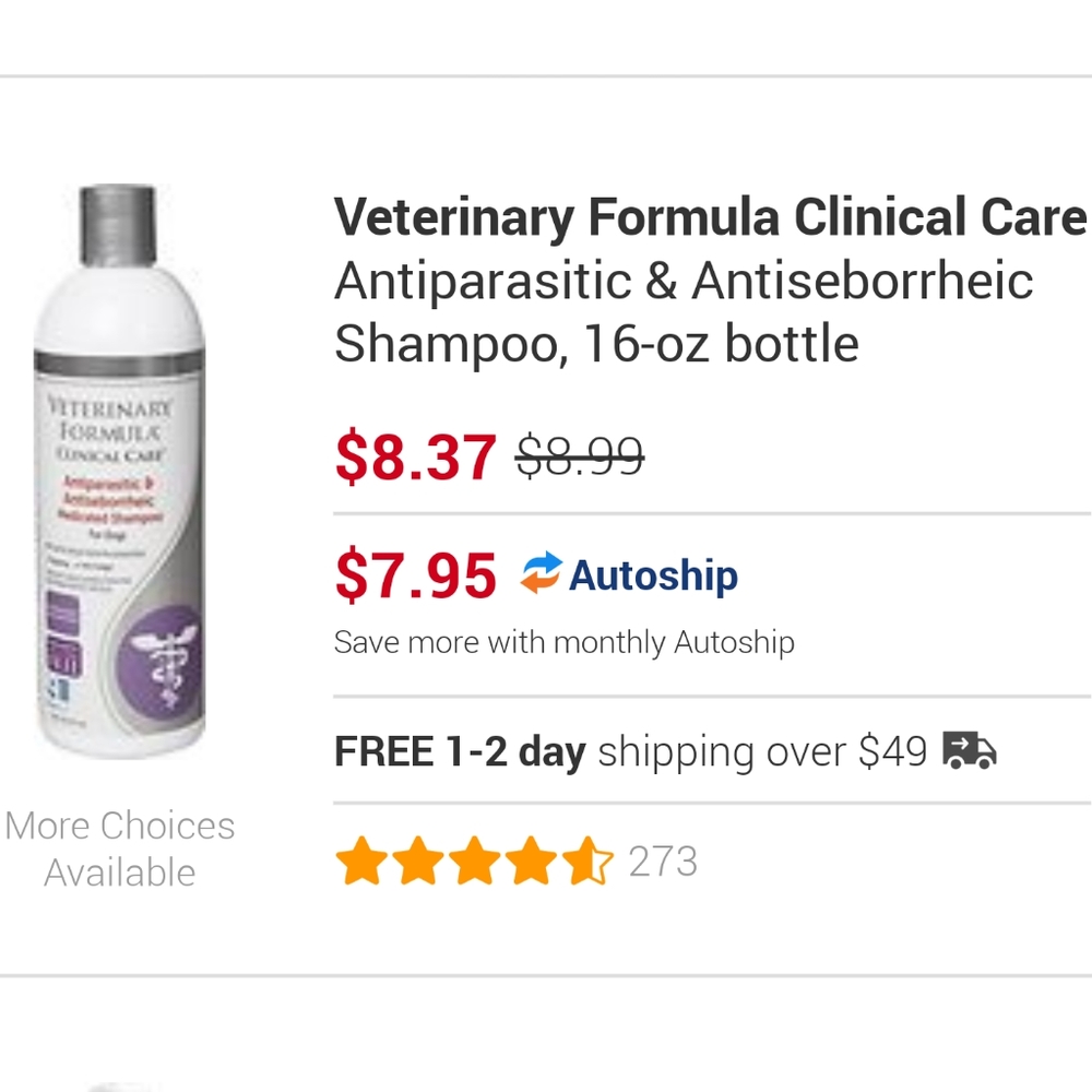 Antiparasitic and antiseborrheic dog shampoo